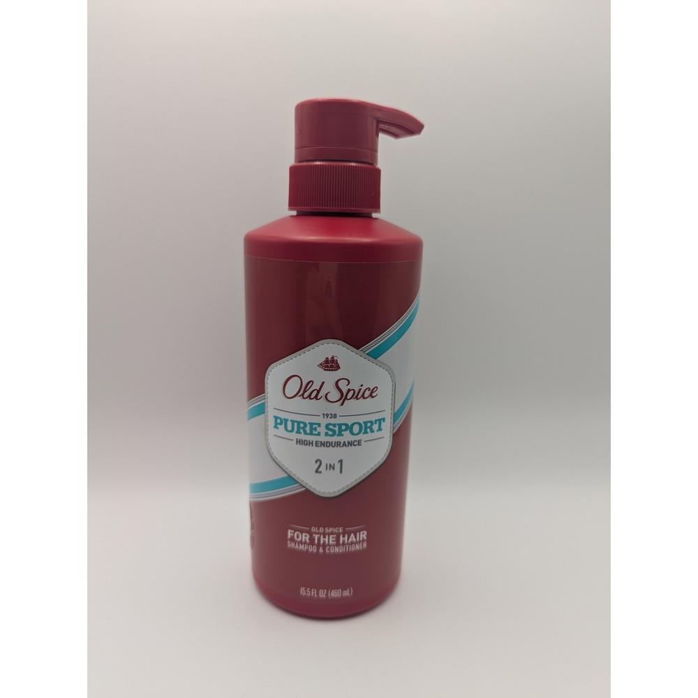 Old Spice Pure‎ Sport High Endurance 2 In 1 Shampoo & Conditioner, 15.5 Oz, New